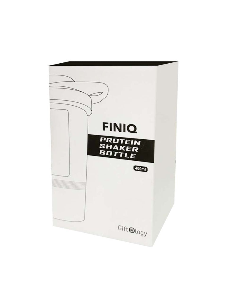 FINIQ - Giftology Protein Shaker Water Bottle with Cup - Black
