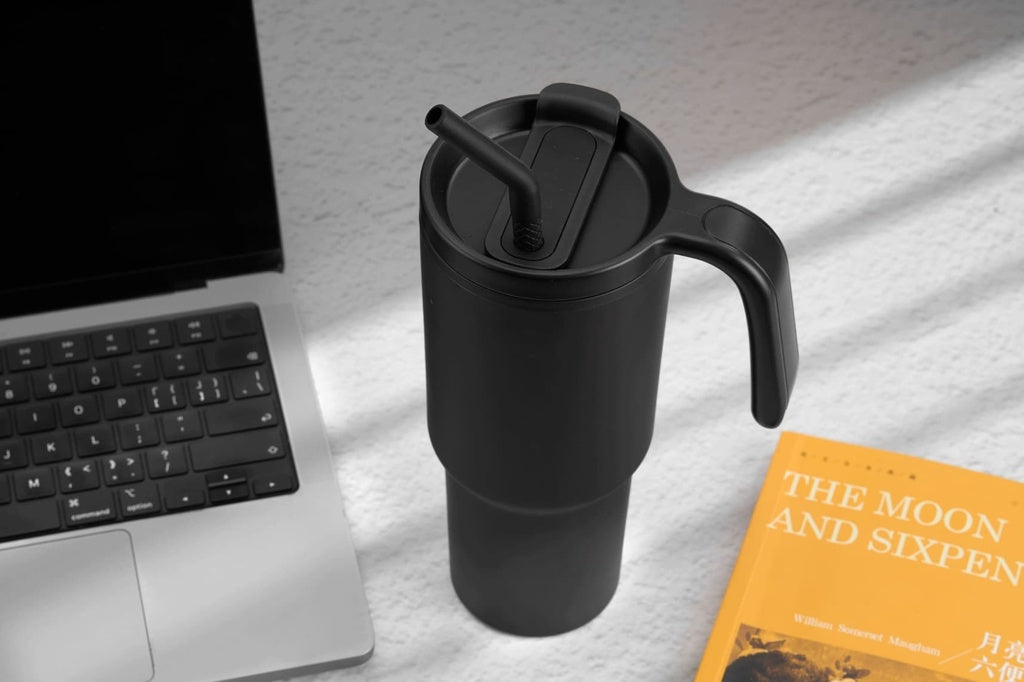 FORZA 360 - Hans Larsen Recycled Stainless Steel/PP Tumbler with 360 Branding - Black