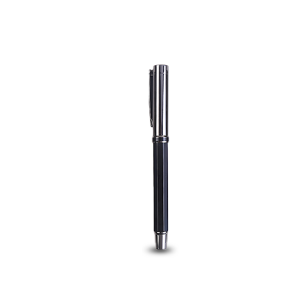 Allure Roller Pen Black — Luxury Octagon Sided Metal Pen