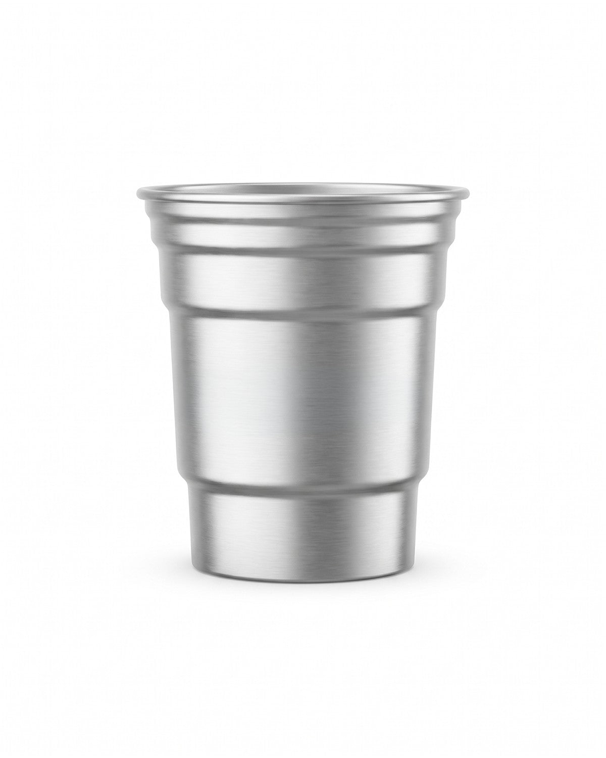 Plain 12 oz brushed aluminium cup, recyclable and reusable — MaxPrint Dubai