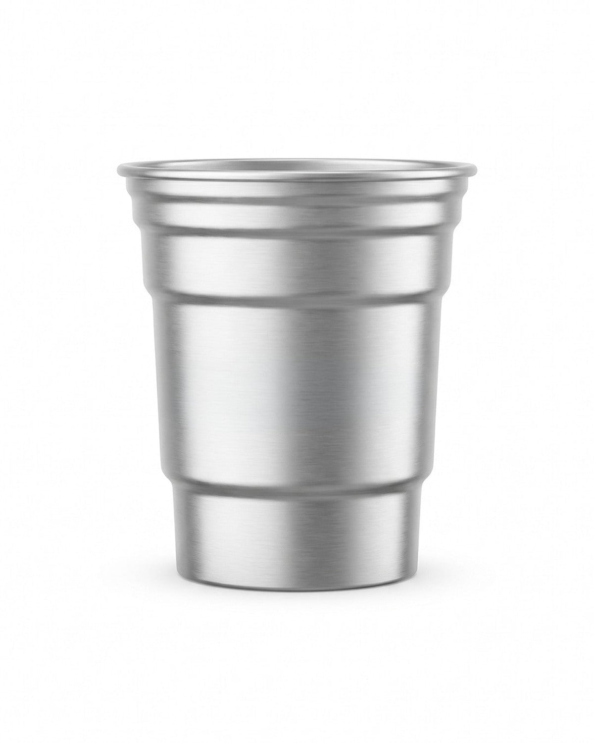 Plain 16 oz brushed aluminium cup, recyclable and reusable — MaxPrint Dubai
