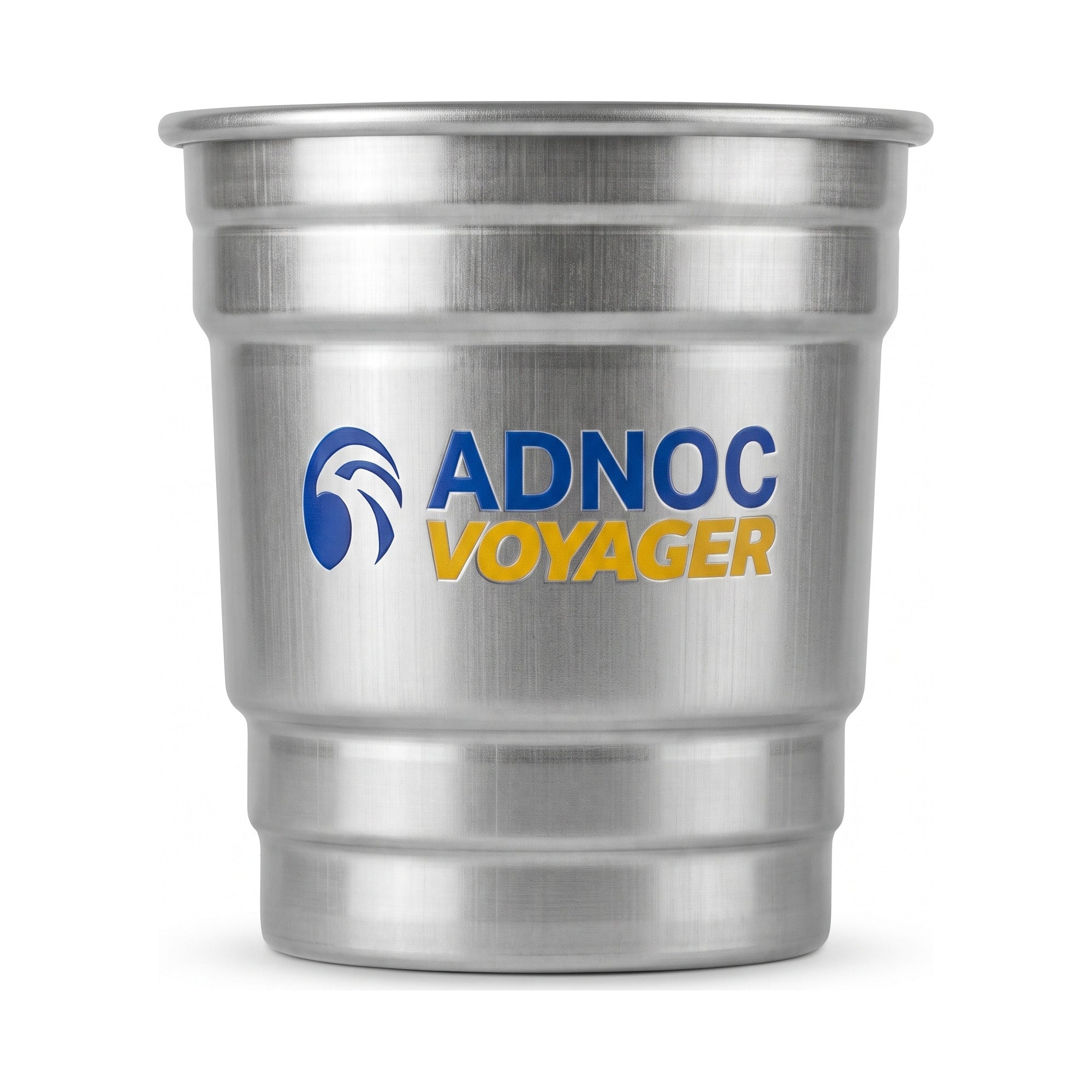 12 oz aluminium cup printed with a corporate logo in full colour — MaxPrint Dubai