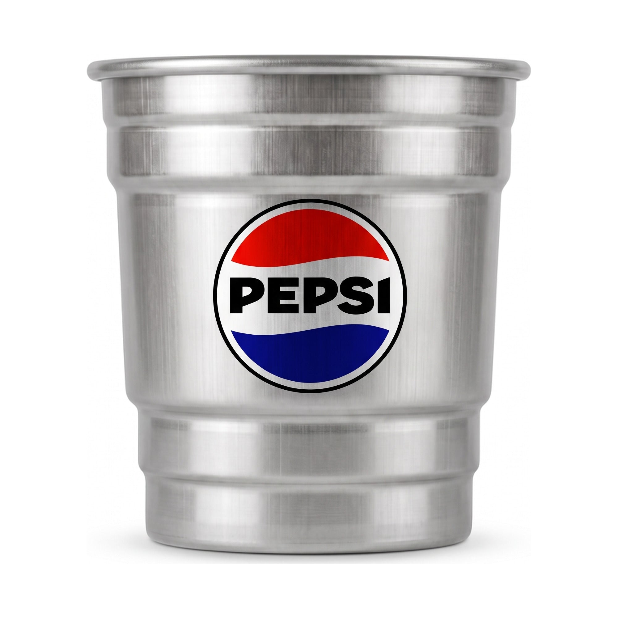 12 oz aluminium cup with a full-colour round logo printed by UV DTF — MaxPrint Dubai