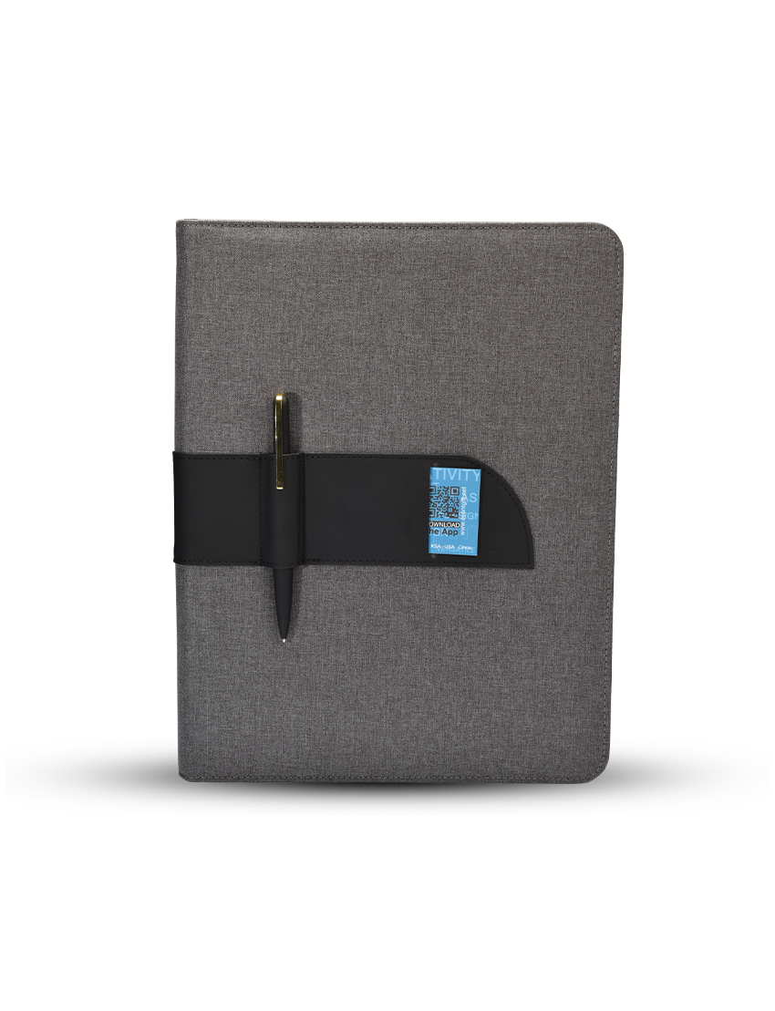 Business Folder — A4 Linen Folder with Pen Loop