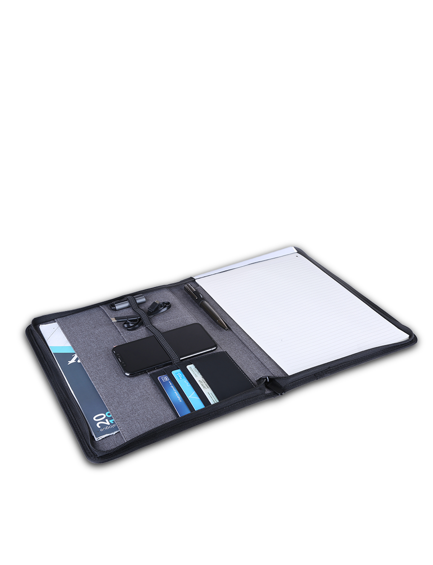 Business Folder — A4 Linen Folder with Pen Loop