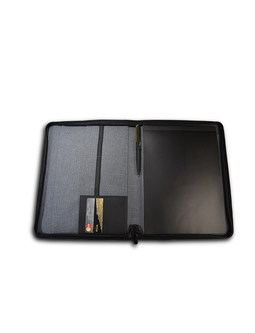 Business Folder — A4 Linen Folder with Pen Loop
