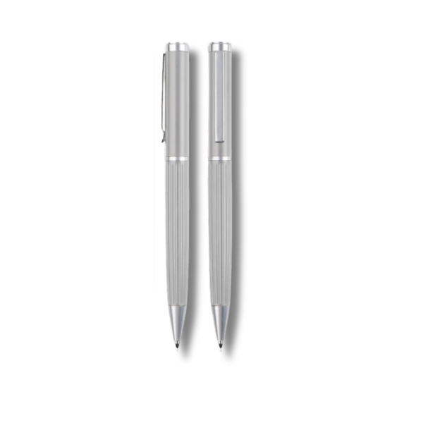 Agenda Pen — Stylish Metal Pen with Corrugated Design