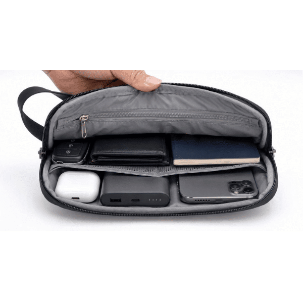 Jetslim — Expandable Slim Handbag, Water-Resistant Taslon Nylon with 8cm Hidden Expansion Layer