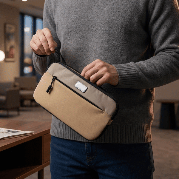 Jetslim — Expandable Slim Handbag, Water-Resistant Taslon Nylon with 8cm Hidden Expansion Layer