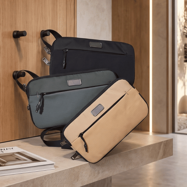 Jetslim — Expandable Slim Handbag, Water-Resistant Taslon Nylon with 8cm Hidden Expansion Layer