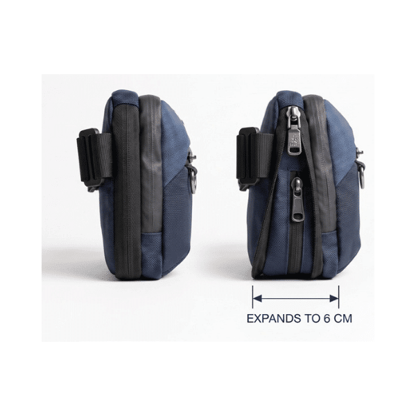 Voyage — Expandable Water-Repellent Chest Bag, Crossbody & Waist Bag