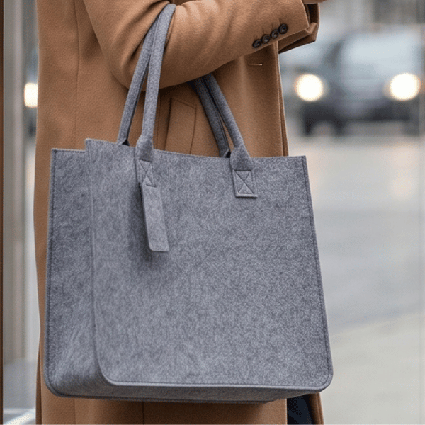 Felty Bag Grey — Premium 3mm Felt Tote with Structured Design