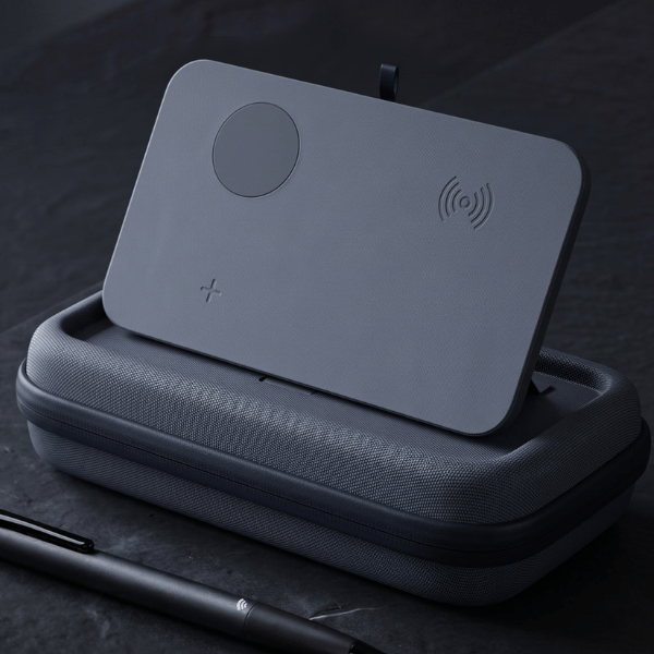 Tech Organizer — 3-in-1 Charging Travel Case with Built-In MagSafe Wireless Charger