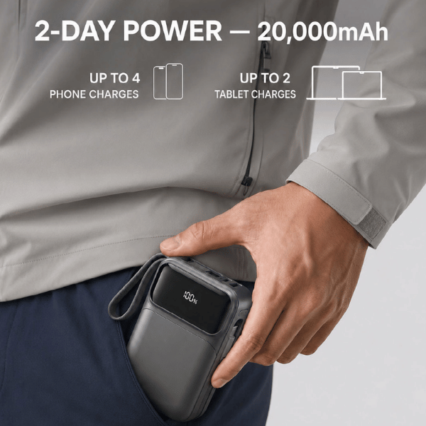Power-Max — 20000mAh 45W Fast Charging Power Bank with Display