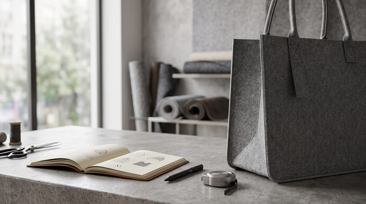 Felty Bag Grey — Premium 3mm Felt Tote with Structured Design