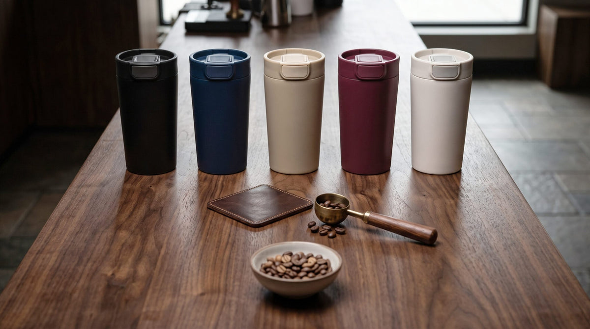 Tap Drink — 350ml NFC Smart Tumbler, Digital Branding Stainless Steel Travel Mug with Push-Button Lid
