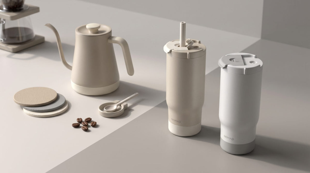 Sipora — 600ml Steel Straw Coffee Mug with Non-Slip Grip