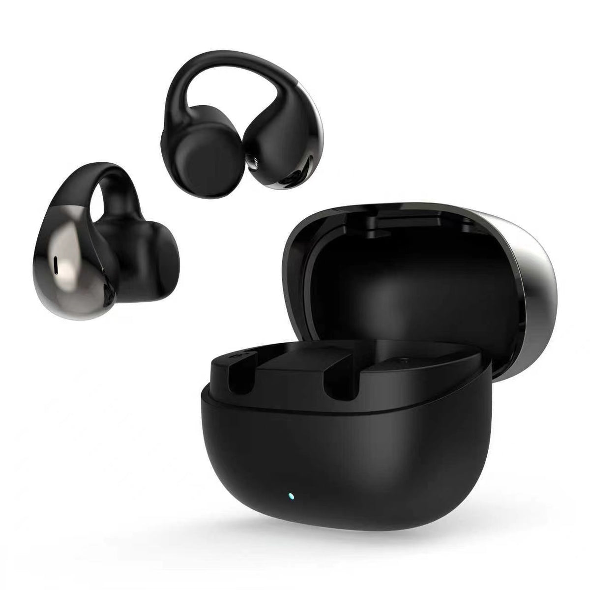Fitbuds — Clip-On Wireless Earbuds with Type-C Charging Case, Bluetooth 6.0