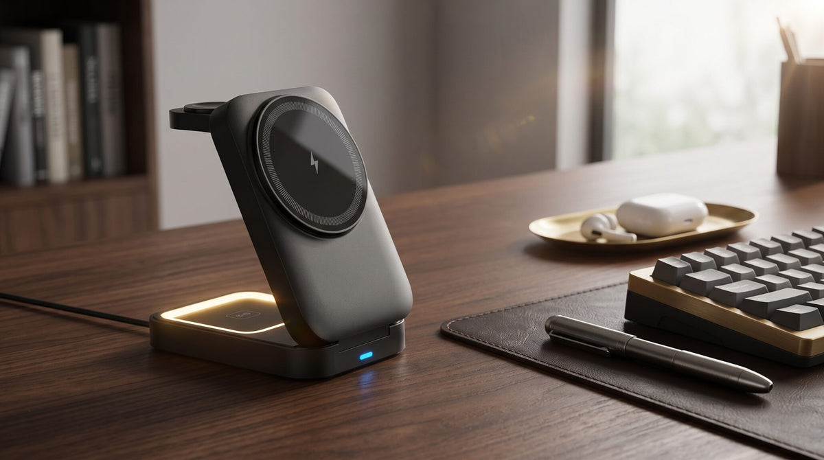 Aura — 3-in-1 Foldable MagSafe Wireless Charging Station