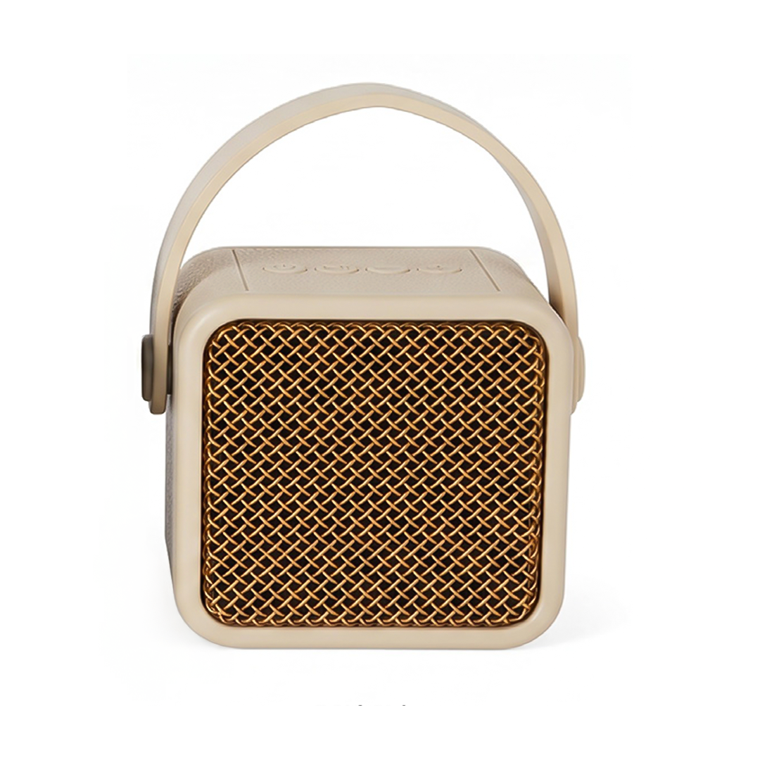 Charm Beige — Portable Bluetooth 5.4 Speaker with Carry Handle