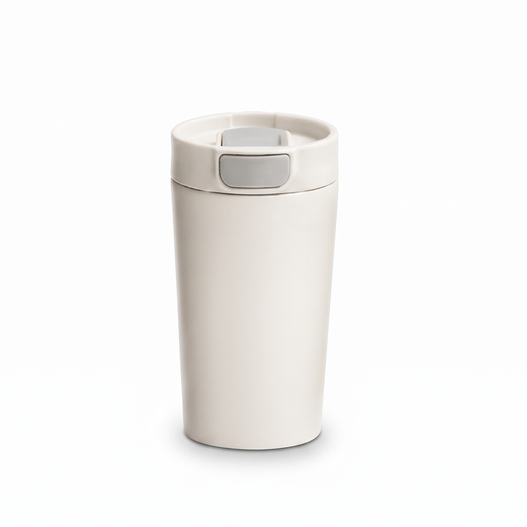 Tap Drink — 350ml NFC Smart Tumbler, Digital Branding Stainless Steel Travel Mug with Push-Button Lid