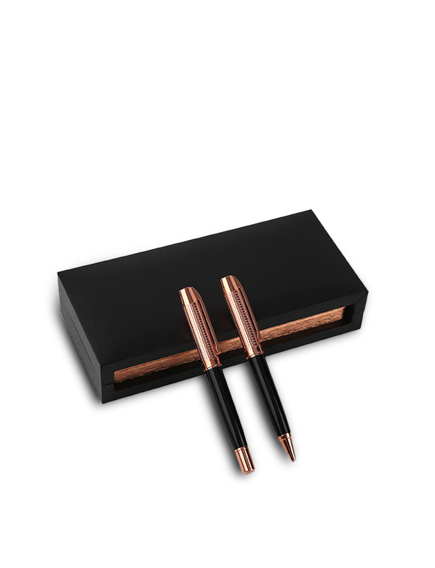 Exquisite Pen Set — Luxury Brass Roller and Ballpoint Pen Gift Set