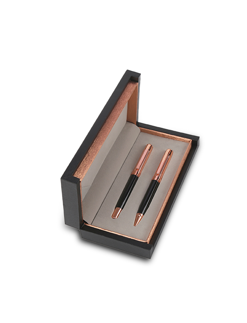 Exquisite Pen Set — Luxury Brass Roller and Ballpoint Pen Gift Set