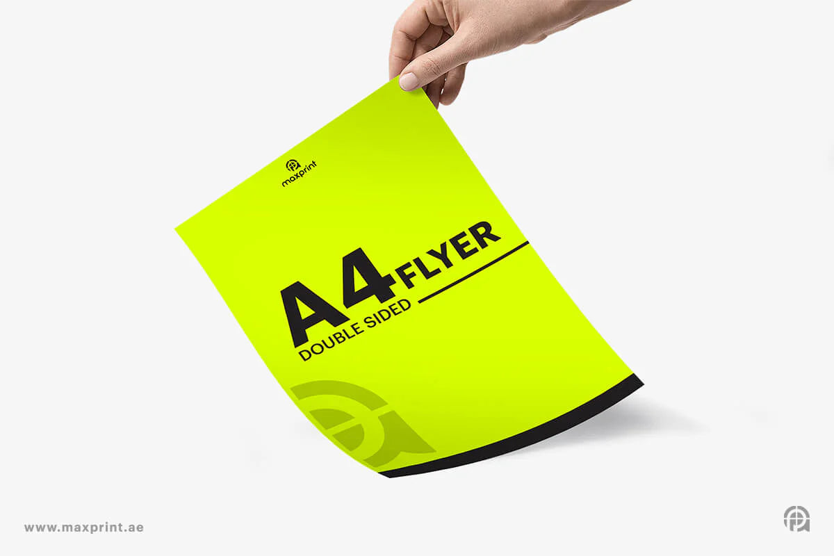 500 Flyers A4 Real Size, 170 GSM Glossy Paper