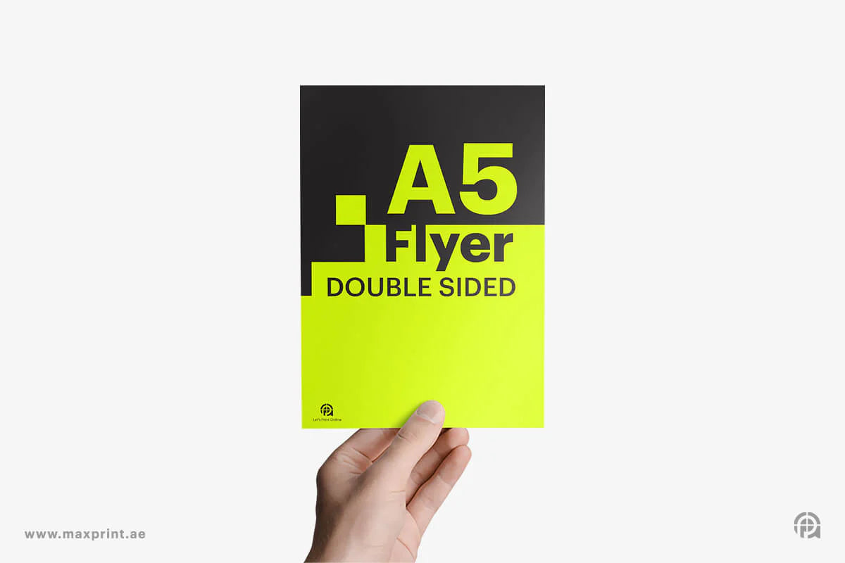 500 Flyers A5 Real Size, 170 GSM, Glossy Paper
