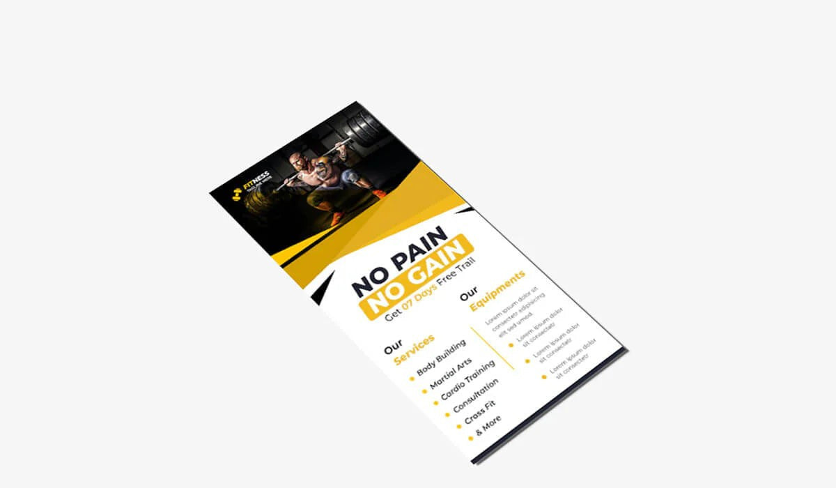Flyers DL (96.7 × 200 mm), 200 GSM Glossy, 2 Sides