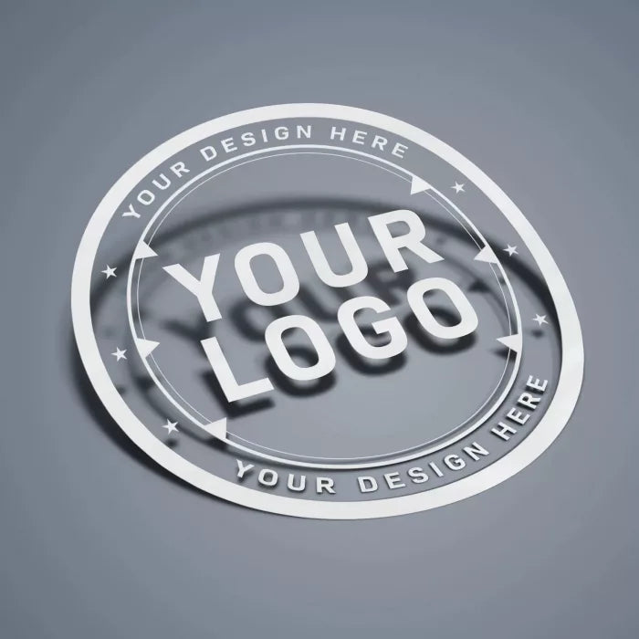 1000 Transparent Stickers 5 x 5 PVC Glossy Lamination