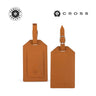 CROSS Saffiano Leather Luggage Label - Mocha