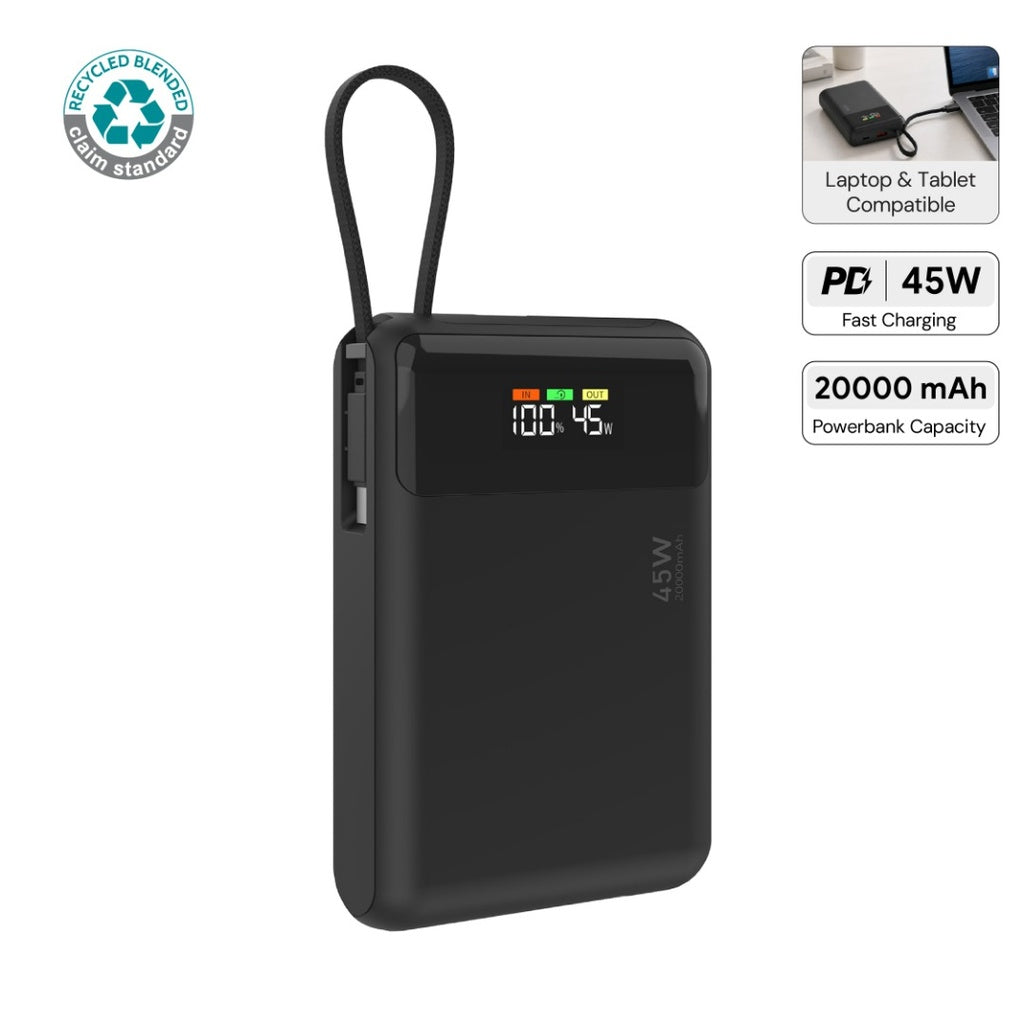 Zeno @memorii 20000mAh PD 45W Powerbank in black