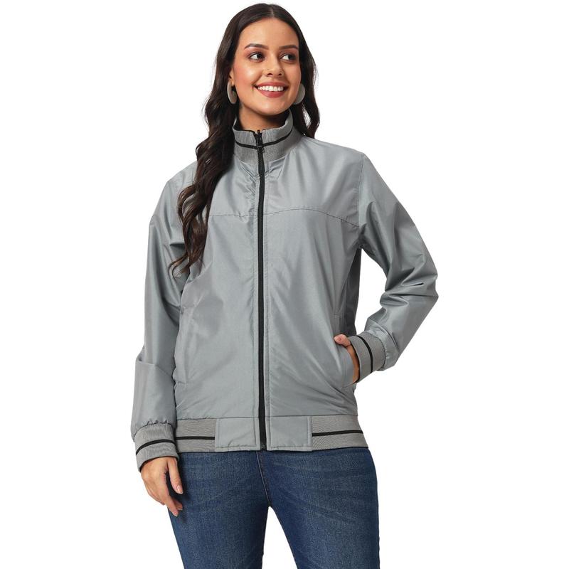 VARSITY - SANTHOME Women's Lightweight Reversible Bomber Jacket — view 4 — MaxPrint Dubai
