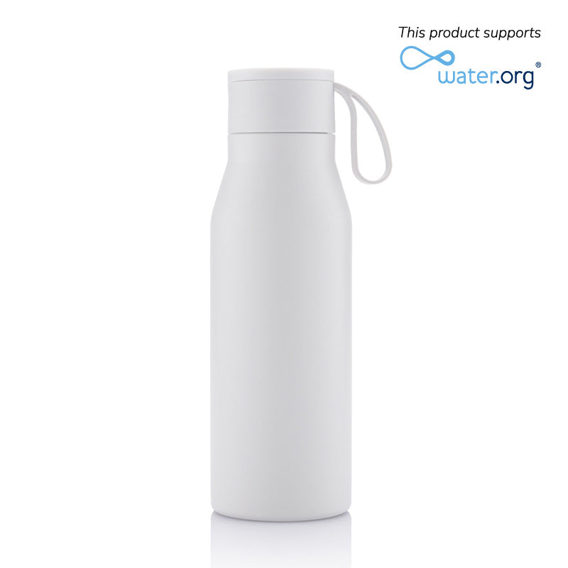 R-NEBRA - CHANGE Collection Recycled Stainless Steel Vacuum Bottle - White — MaxPrint Dubai