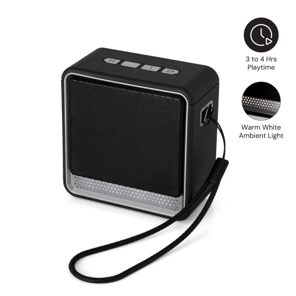 Felix @memorii portable wireless speaker in black and silver