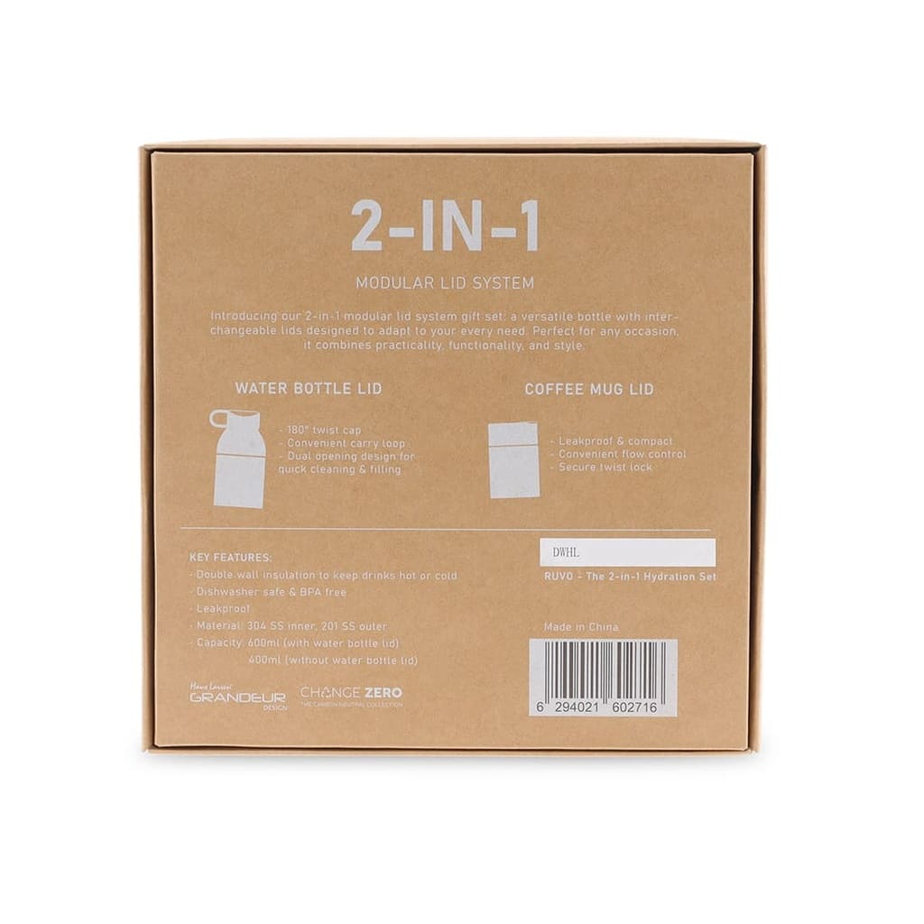 RUVO - CHANGE ZERO 2-in-1 Modular Hydration Gift Set - Black — view 8 — MaxPrint Dubai