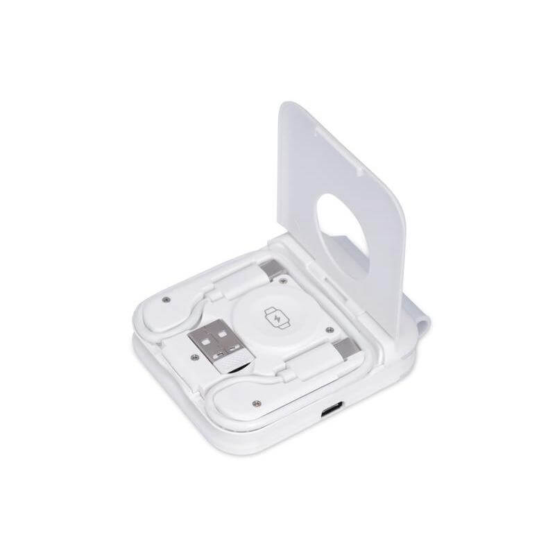 TURIN - @memorii Foldable Wireless Charger and Multicable Set - White — view 5 — MaxPrint Dubai