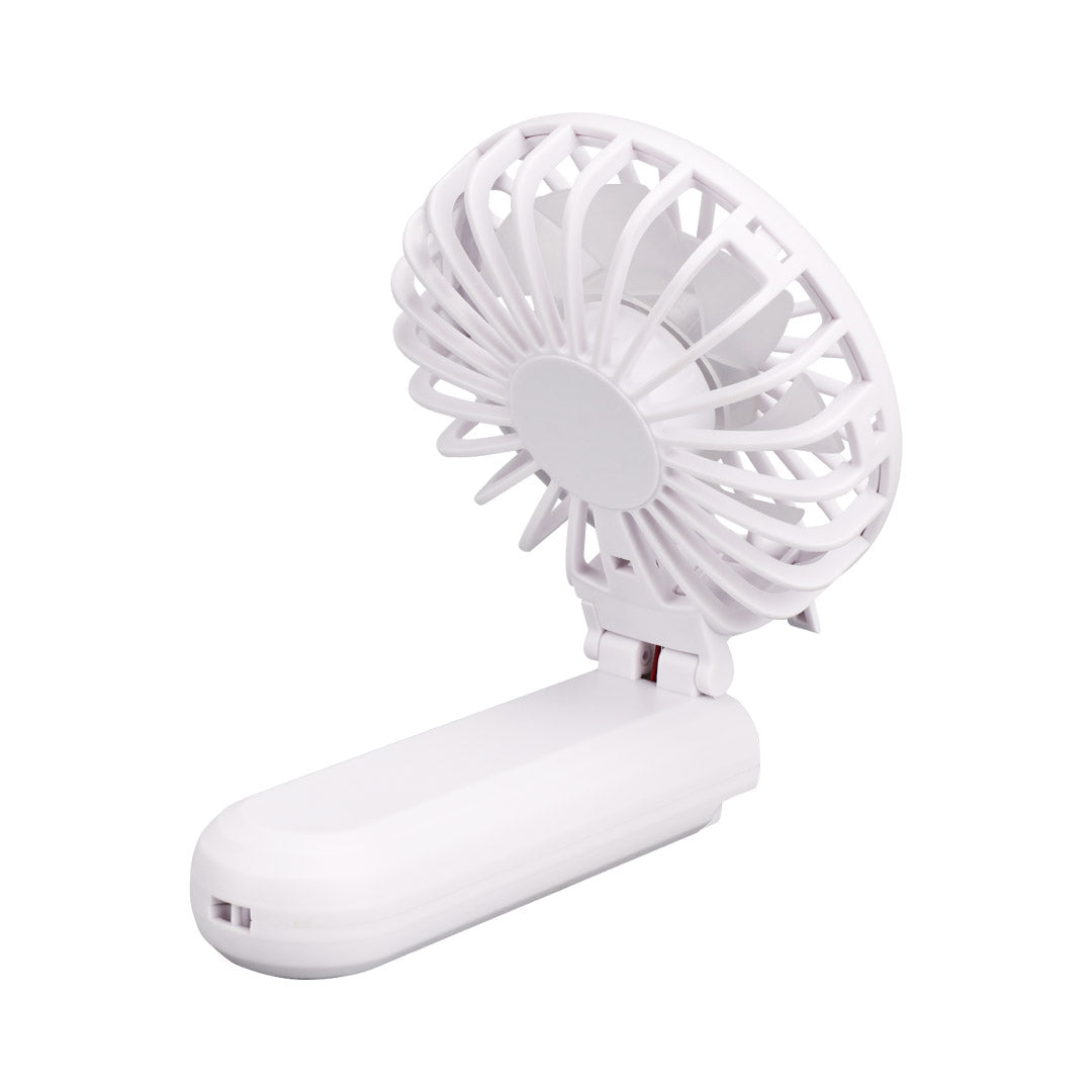 ROTO - Rechargeable Handheld Fan with Foldable Desk Stand - White