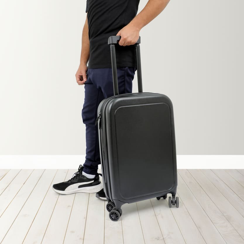 ROSTOCK - SANTHOME Foldable Cabin Trolley Bag - Black Matt Finish — view 6 — MaxPrint Dubai