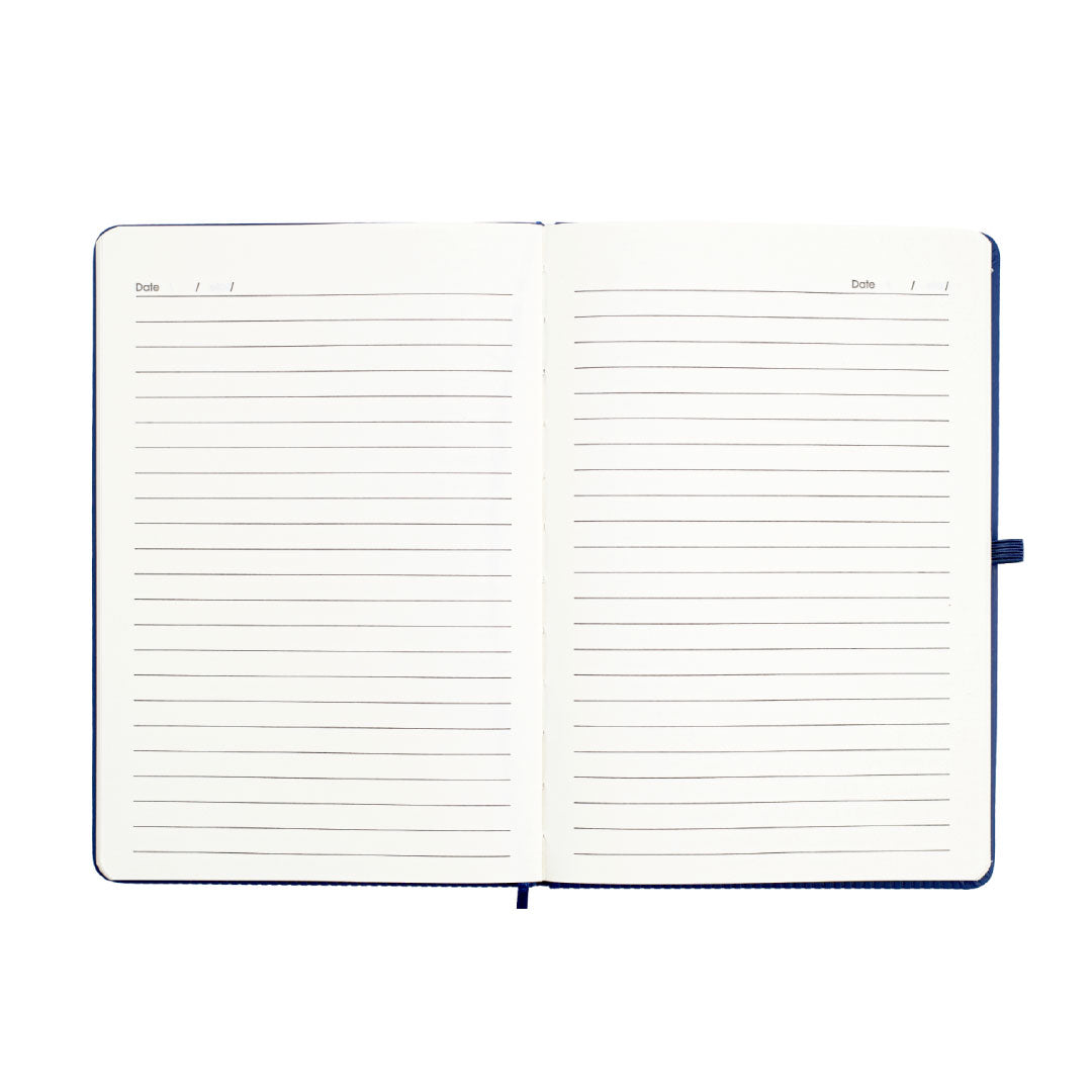 Ripple — Giftology A5 Hard Cover Notebook with Metal Plate, Navy Blue