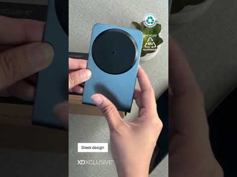 TERRA aluminum 15W magnetic wireless charging phone stand - Grey — view 9 — MaxPrint Dubai