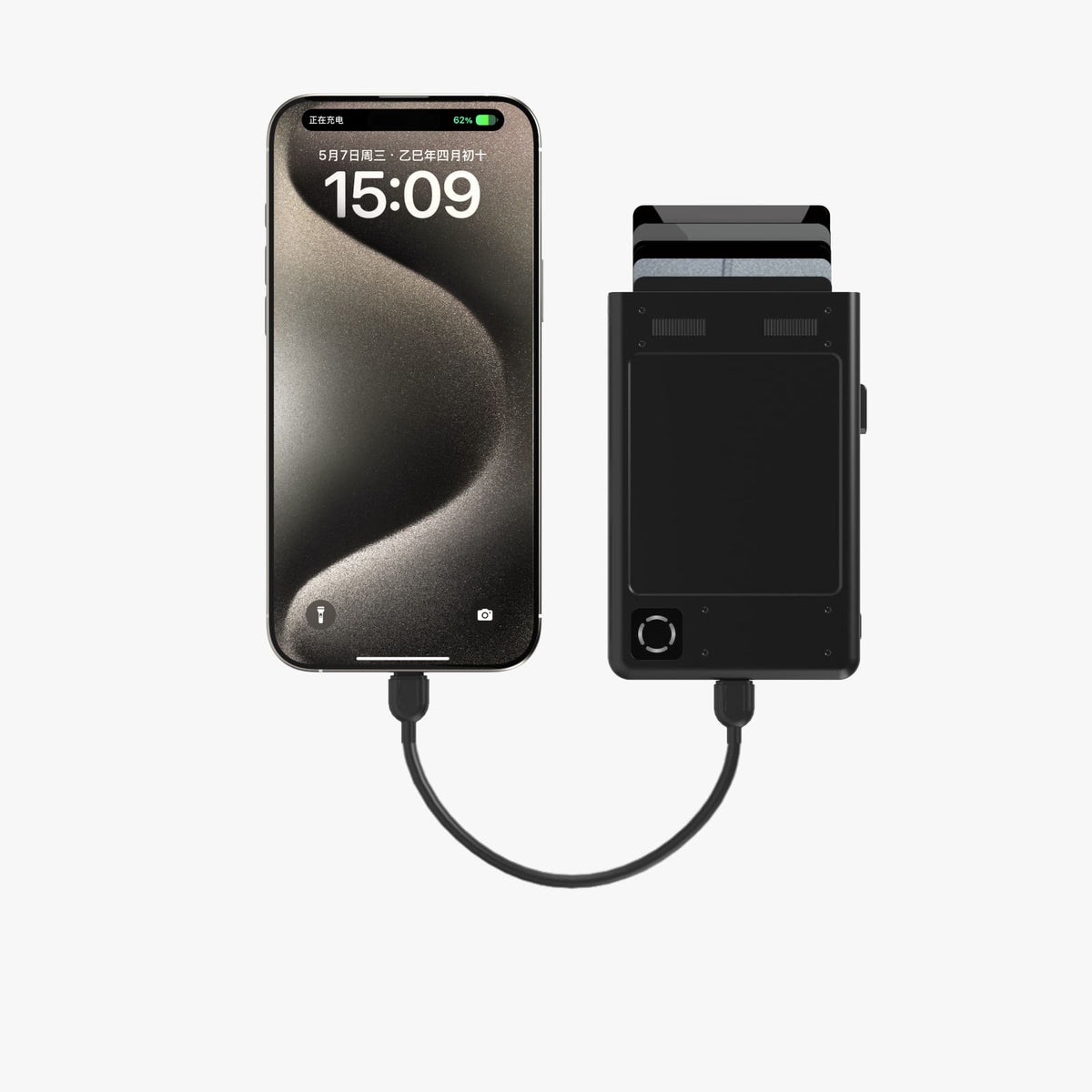 AREZZO - @memorii 5000mAh 3-in-1 Card Holder Powerbank — view 3 — MaxPrint Dubai