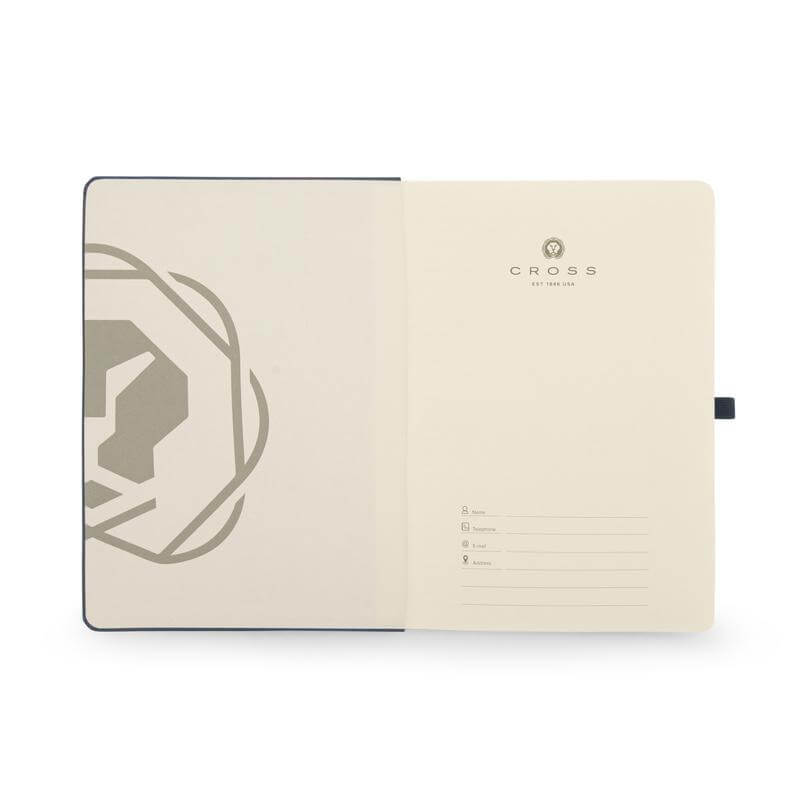 Cross Click™ Chrome Ballpoint Pen & A5 Hardcover Notebook Gift Set - Black