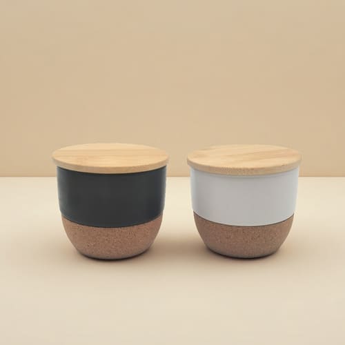 RAAHA - Arabic Oudh Scented Candle in Ceramic Holder with Bamboo Lid - White