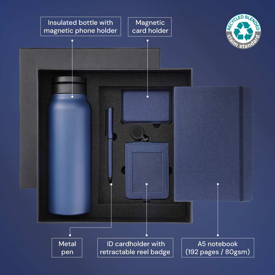 AVEIRO - CHANGE ZERO Sustainable 5pc Gratitude Gift Set - Navy Blue — view 12 — MaxPrint Dubai