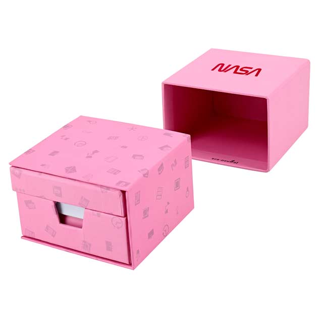 KALMAR - eco-neutral Memo/Calendar Cube - Pink — view 3 — MaxPrint Dubai