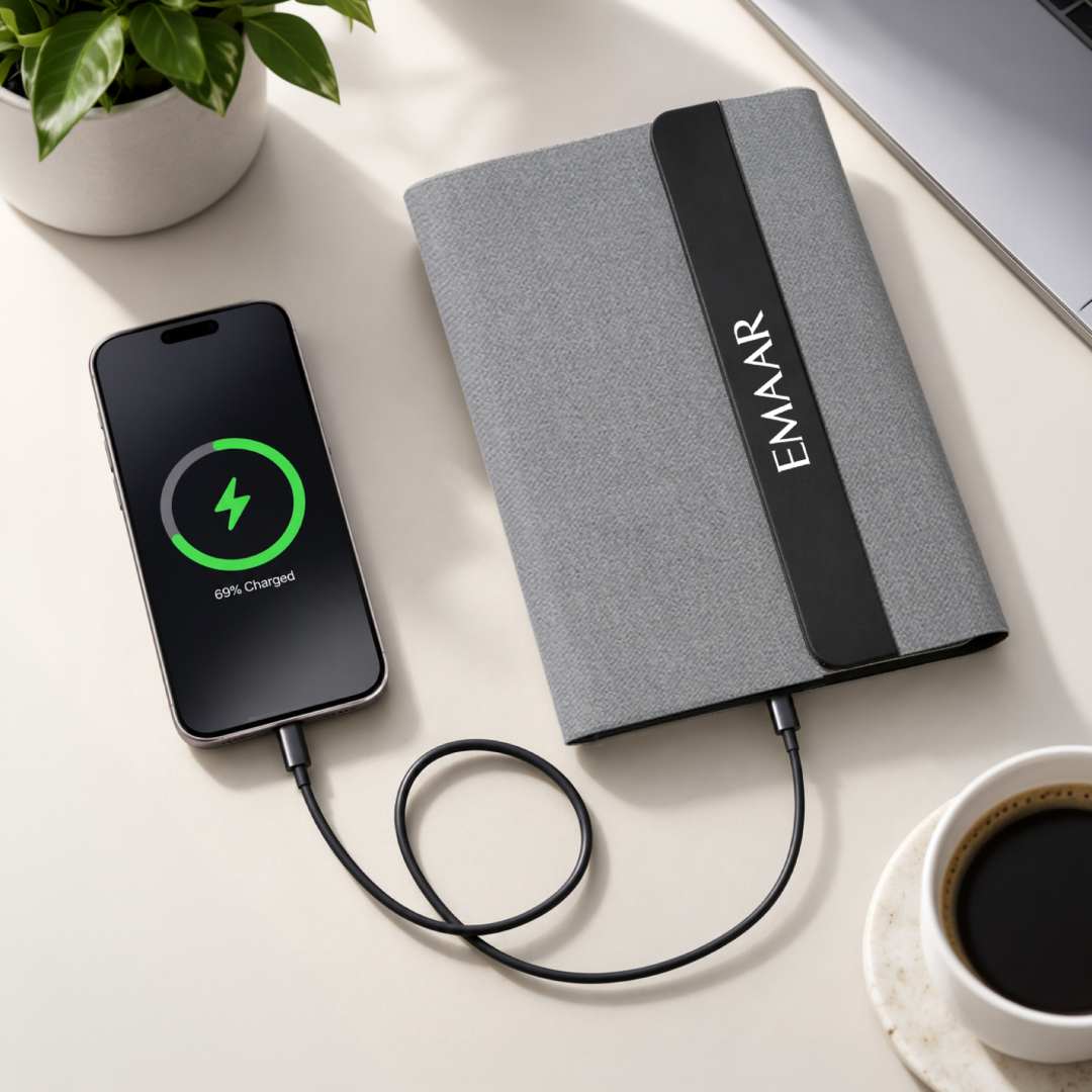 BERGMUND - Santhome Magsafe Wireless Power Bank Folder - Grey