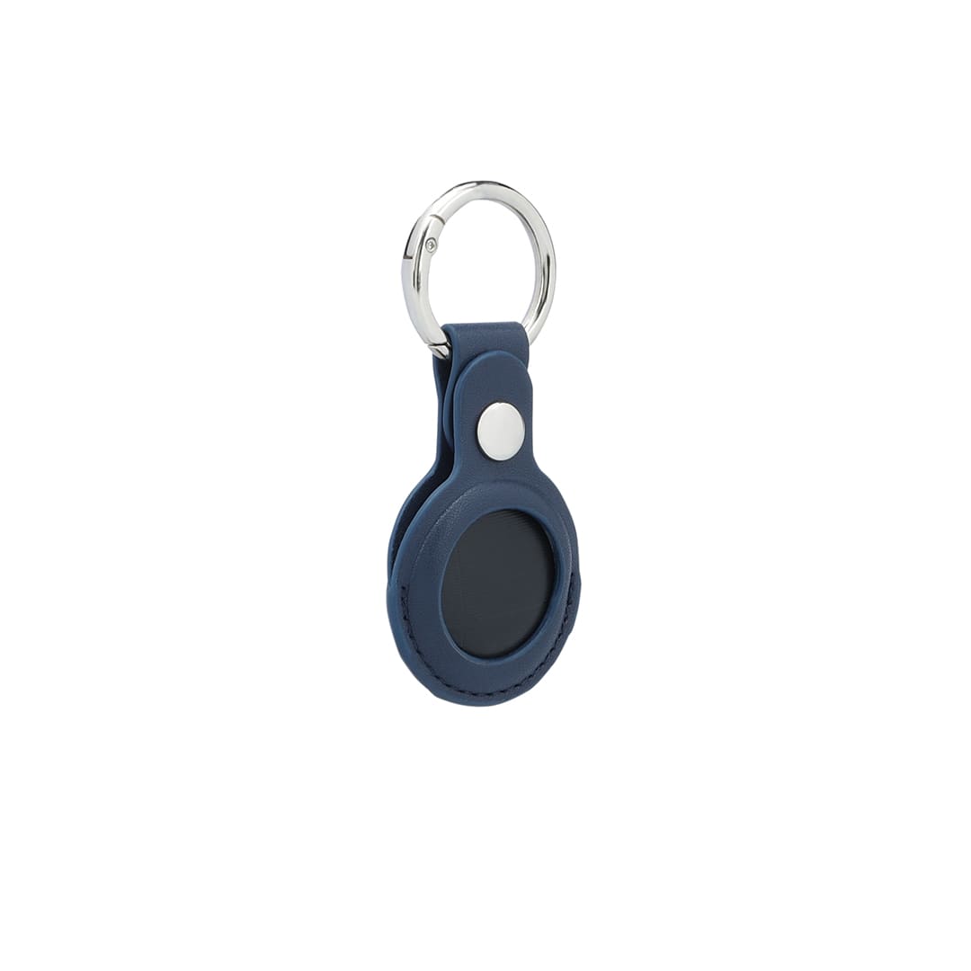 LEEVI - Santhome® PU Keychain with Santhome Tag pocket - Navy Blue — view 6 — MaxPrint Dubai