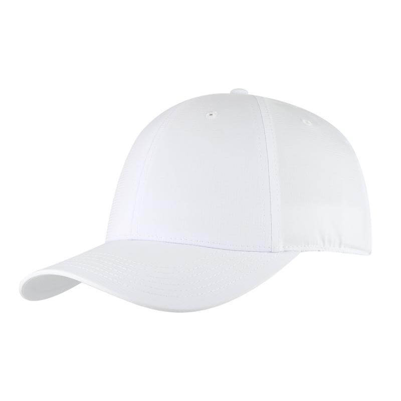 DELTA - Santhome® DryNCool® Performance Stretch-Fitted Cap - White — view 6 — MaxPrint Dubai